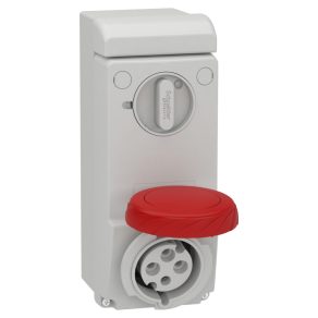   Schneider Electric Kaedra Box - 83299 - Mureva PK (Unika) Priză cu montare pe perete, blocabilă, 3P+N+F, 3h, 32A, 440V, IP65, fără protecție