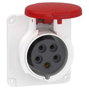   Schneider Electric Kaedra Box - PKY16G435 - Mureva PK (Pratika) Priză dreaptă montabilă pe panou, 3P+N+F, 6h, 16A, 415V, IP44, conectare rapidă