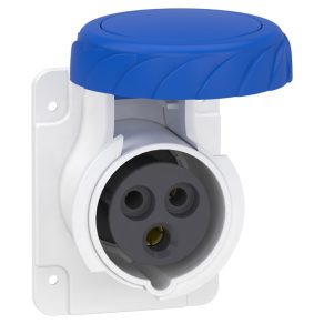   Schneider Electric Kaedra Box - PKY16G723 - Mureva PK (Pratika) Priză dreaptă montabilă pe panou, 2P+F, 6h, 16A, 250V, IP67, conexiune rapidă