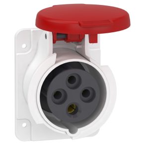   Schneider Electric PratiKa - PKF16G434 - Mureva PK (Pratika) Priză dreaptă montabilă pe panou, 3P+F, 6h, 16A, 415V, IP44, cu șurub