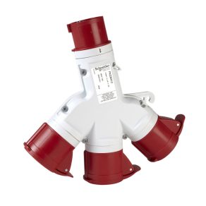   Schneider Electric Kaedra Box - PKZM712 - Mureva PK (Pratika) Adaptor de distribuție, 1 priză-3 prize, 3P+F, 16A, 415V, IP67