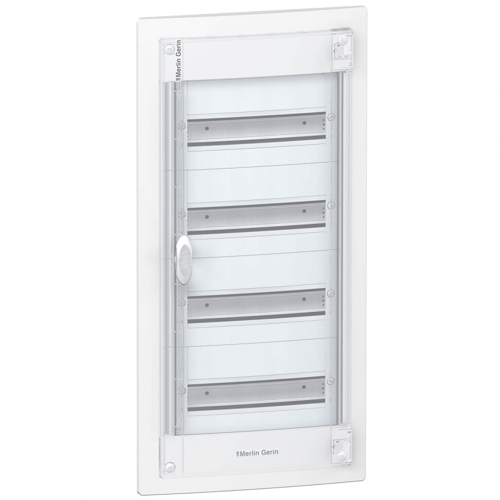 Schneider Pragma distribuitor mic încastrat, 4x18 (72 module) fără ușă, șină PEN, alb PRA25418