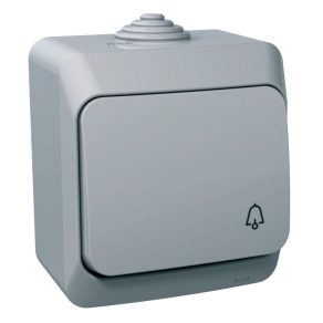   Schneider Electric Cedar Plus - WDE000612 - Buton cu un singur pol cu semnal sonor, IP44, gri