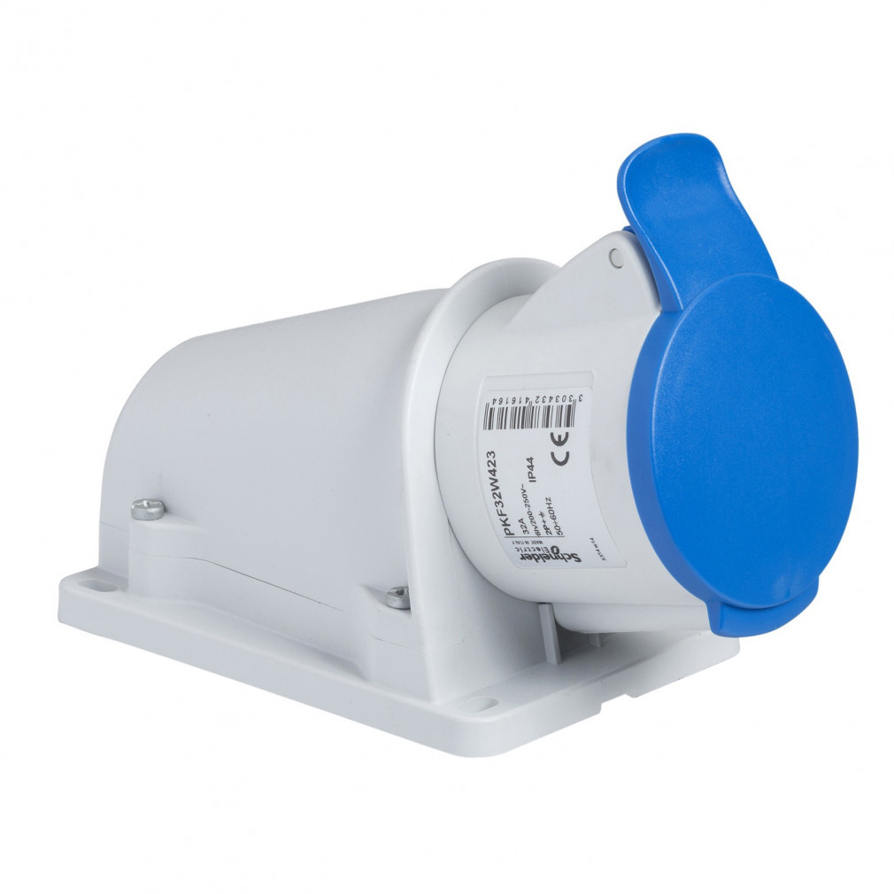 Schneider Pratika priză de perete, 3P+N+F, 9h, 16A, 250V, IP44, cu șuruburi PKF16W425