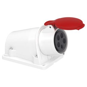   Schneider Electric PratiKa - PKF16W435 - Mureva PK (Pratika) Priză montată pe perete, 3P+N+F, 6h, 16A, 415V, IP44, montată cu șuruburi