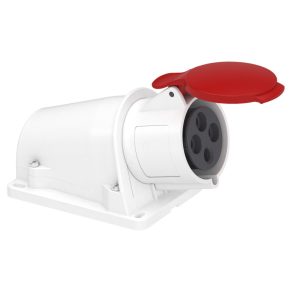   Schneider Electric PratiKa - PKF32W434 - Mureva PK (Pratika) Priză montată pe perete, 3P+F, 6h, 32A, 415V, IP44, montată cu șuruburi