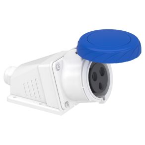   Schneider Electric Kaedra Box - PKF32W723 - Mureva PK (Pratika) Priză montată pe perete, 2P+F, 6h, 32A, 250V, IP67, montată cu șuruburi