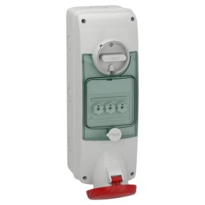   Schneider Electric Kaedra Box - PKB63R535 - Mureva PK (Unika) Priză cu montare pe perete, blocabilă, 3P+N+F, 6h, 63A, 415V, IP65, cu siguranță