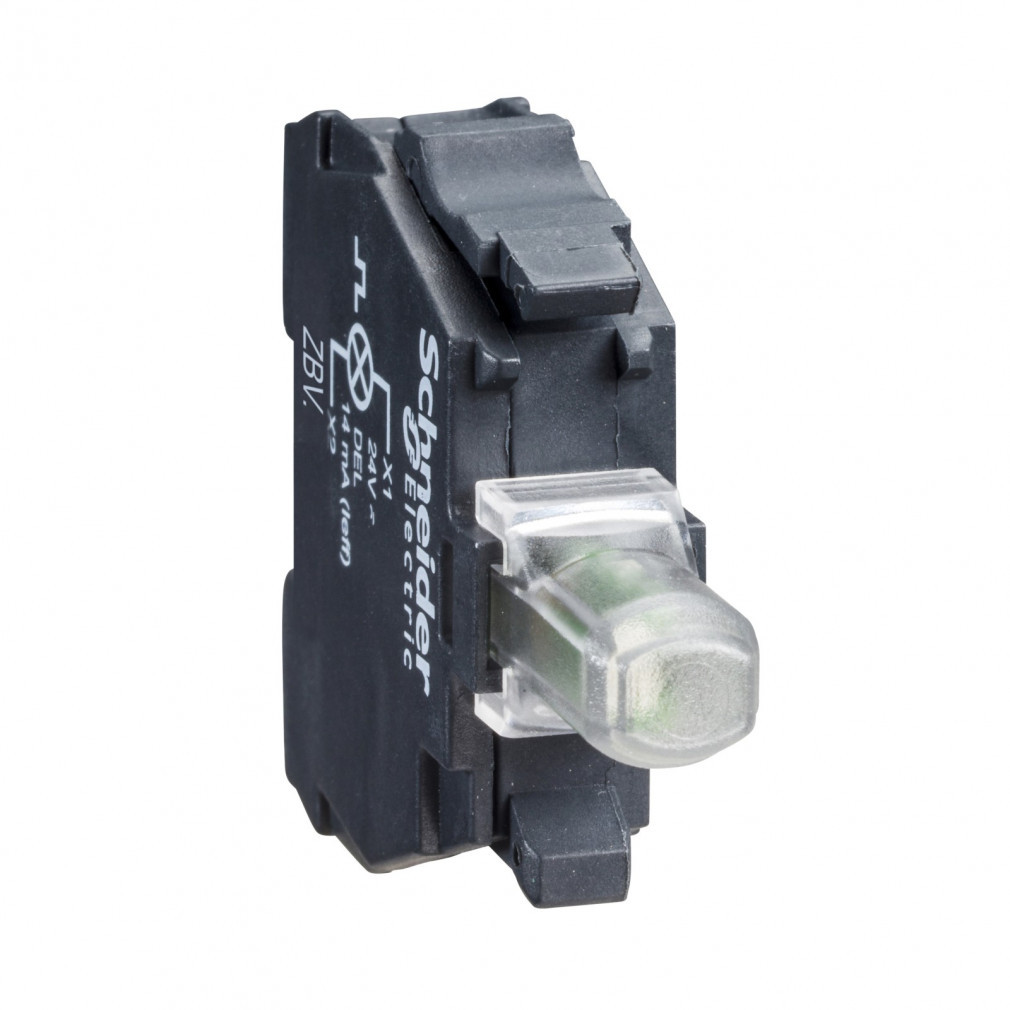 Modul de semnalizare Schneider Harmony, LED, 24-120 V c.a./c.c., alb, conector cu șurub (ZBV-BG1)