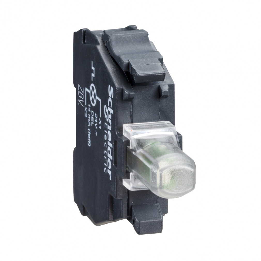 Bloc LED Schneider, alb 24V AC/DC (ZBV-B1)