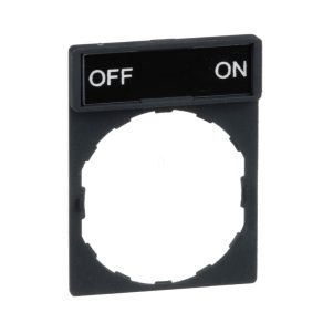   Schneider Electric Harmony XB4 - ZBY2367 - suport pentru etichetă 30x40 mm, pentru dispozitive Ø22, cu etichetă 8x27 mm, OFF-ON