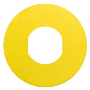   Schneider Electric Harmony XB4 - ZBY9101 - plăcuță circulară galbenă, Ø60, pentru întrerupător de urgență, fără etichetă