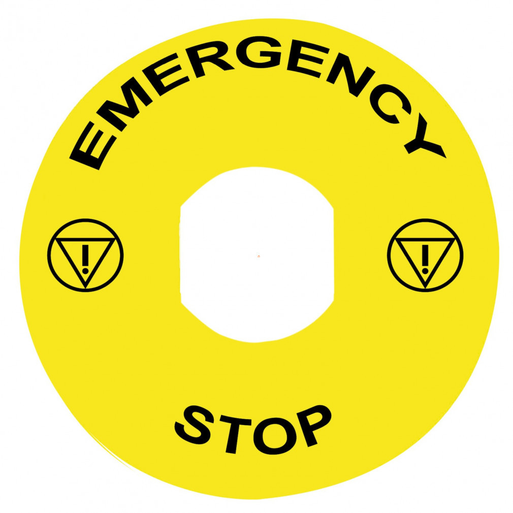 Etichetă Schneider pentru buton de urgență Emergency stop (ZBY-8330)