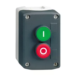   Schneider Electric Harmony XALD - XALD213 - buton turnat, 1 buton roșu - 1 buton verde, 1NC+1NO, marcaje „I” „O”