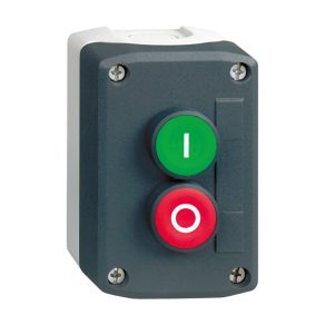   Schneider Electric Harmony XALD - XALD214 - buton turnat, 1 buton roșu proeminent - 1 buton verde, 1NC+1NO, marcaje „I” „O”