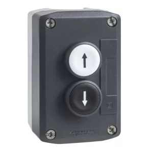   Schneider Electric Harmony XALD - XALD222E - buton turnat, 1 buton alb - 1 buton negru, 2NO+2NC, etichete cu săgeți sus și jos