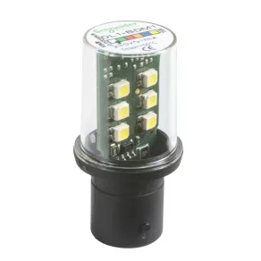 Bec LED Schneider DL1BDM1, soclu BA15d, 230 V, alb