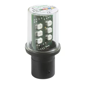 Bec LED Schneider DL1BDM3, soclu BA15d, 230 V, verde