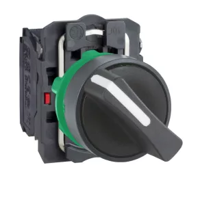   Schneider Electric Harmony XB5 - XB5AD25 - comutator selector complet din plastic, Ø22, 2 poziții, 1NO+1NC