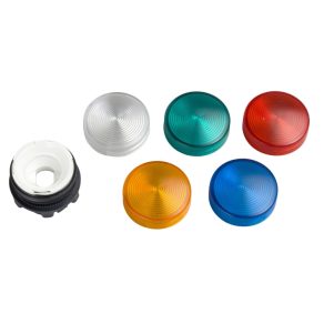   Schneider Electric Harmony XB5 - ZB5AV003S - cap de lampă indicatoare din plastic, Ø22, pentru lampă indicatoare LED, 5 culori selectabile, lentilă canelată