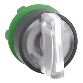   Schneider Electric Harmony XB5 - ZB5AK1813 - comutator selector iluminat din plastic, Ø22, 3 poziții, alb, revenire din dreapta spre centru
