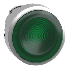   Schneider Electric Harmony XB4 - ZB4BW333S - buton metalic iluminat, Ø22, retur, pentru LED încorporat, cu lentilă canelată, verde