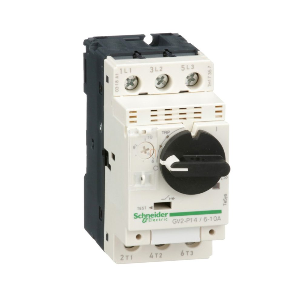 GV2 Întrerupător de protecție motor 6…10A, cu buton rotativ, conexiune cu șurub, 50/60Hz GV2P14