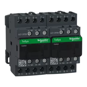   Schneider Electric TeSys D - LC2DT25P7 - Comutator de fază CA, 25 A (CA1), cu racord cu șurub, 4 poli