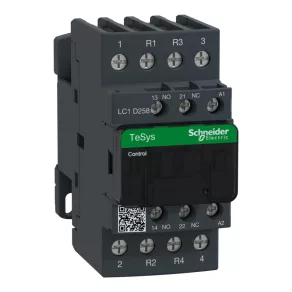  Schneider Electric TeSys D - LC1D258P7 - Contactor de curent alternativ, 40 A (AC1), cu racord cu șuruburi, 2Z+2NY poli