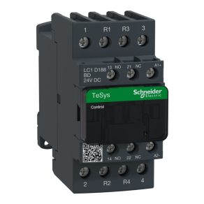   Schneider Electric TeSys D - LC1D188BD - Comutator magnetic CC, 32 A (AC1), racord cu șurub, 2Z+2NY poli