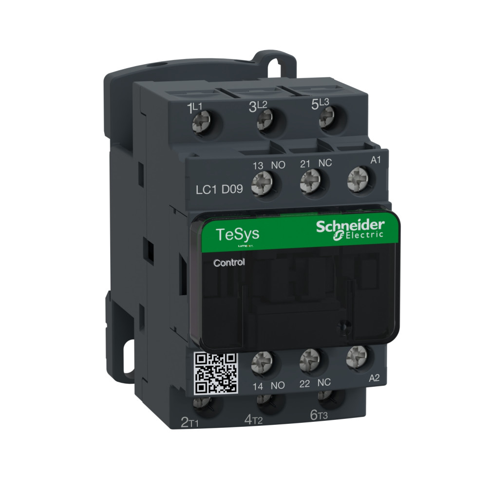 Comutator magnetic Schneider TeSys AC, 4kW/9A (400V, AC3), conexiune cu șurub (LC1D09B7)