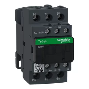   Schneider Electric TeSys D - LC1D25G7 - Întrerupător magnetic CA, 11 kW/25 A (400 V, CA3), racord cu șurub, 1Z+1NY