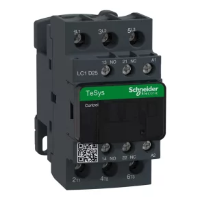  Schneider Electric TeSys D - LC1D25V7 - Contactor de curent alternativ, 11 kW/25 A (400 V, AC3), racord cu șuruburi, 1Z+1NY