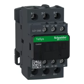   Schneider Electric TeSys D - LC1D32F7 - Contactor de curent alternativ, 15 kW/32 A (400 V, AC3), racord cu șuruburi, 1Z+1NY