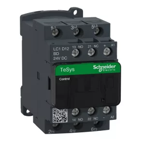   Schneider Electric TeSys D - LC1D12BD - Contactor magnetic de curent continuu, 5,5 kW/12 A (400 V, AC3), racord cu șuruburi, 1Z+1NY