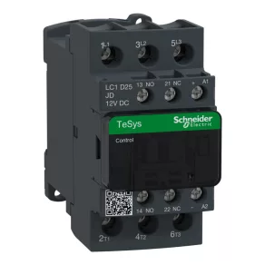   Schneider Electric TeSys D - LC1D25JD - Comutator magnetic CC, 11 kW/25 A (400 V, AC3), racord cu șurub, 1Z+1NY