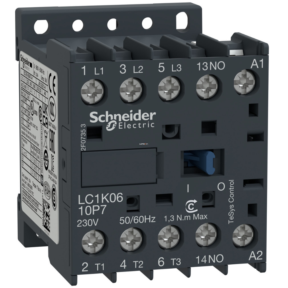 Magneto Schneider 6A, AC, 50/60 Hz