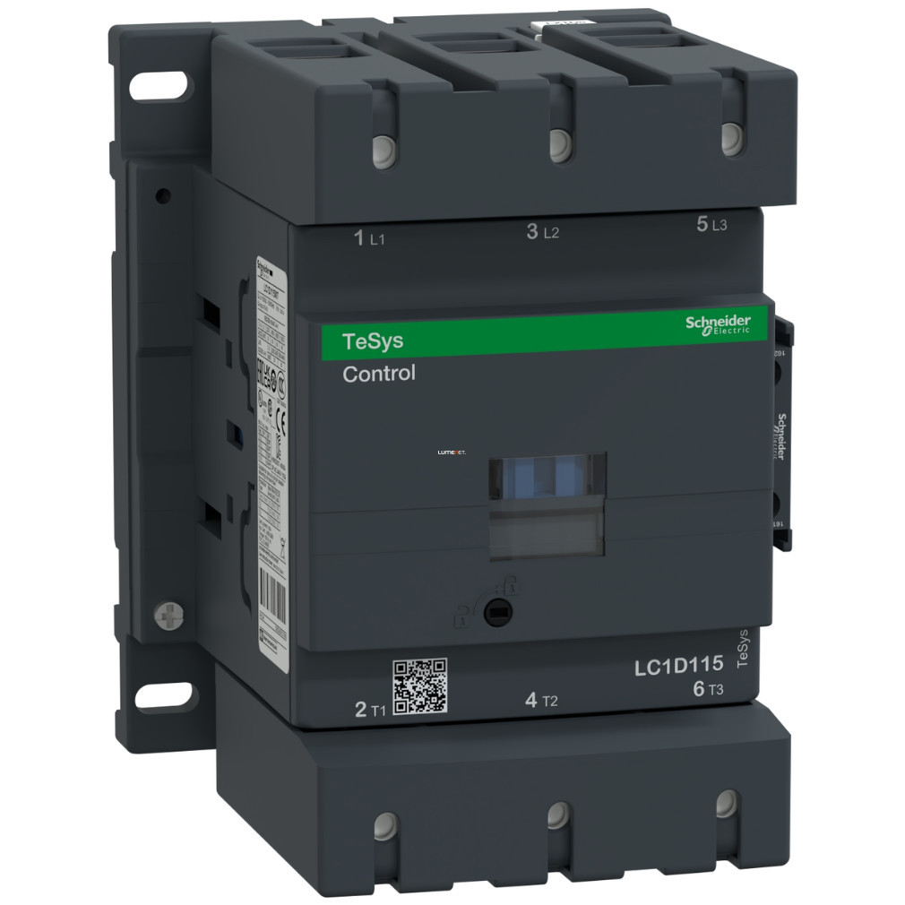 Magneto Schneider TeSys AC, 55 kW/115 A (400 V, AC3), cu racordare cu șurub (LC1D115P7)
