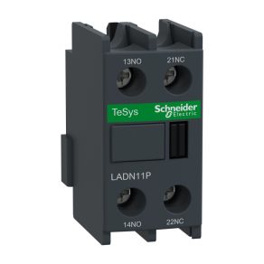   Schneider Electric TeSys D - LADN11P - Bloc de contacte auxiliare, panou frontal, 1Z+1NY, pentru contactor 4P, EN50012