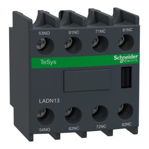   Schneider Electric TeSys D - LADN13 - Bloc de contacte auxiliare, panou frontal, 1Z+3NY, conexiune cu șurub