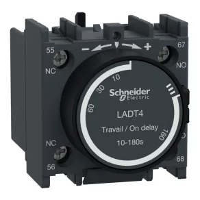  Schneider Electric TeSys D - LADT4 - Bloc de contacte auxiliare cu întârziere la închidere, 10…180 s, racord cu șuruburi