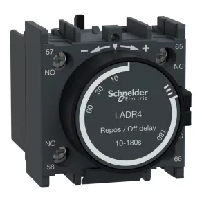   Schneider Electric TeSys D - LADR4 - Bloc de contacte auxiliare cu temporizare la decuplare, 10…180 s, racordare cu șuruburi