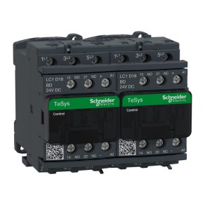   Schneider Electric TeSys D - LC2D18BD - Comutator direcțional CC, 7,5 kW/18 A (400 V, AC3), racord cu șurub, 1Z+1NY