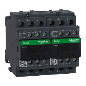   Schneider Electric TeSys D - LC2D32BD - Comutator direcțional CC, 15 kW/32 A (400 V, AC3), racord cu șurub, 1Z+1NY