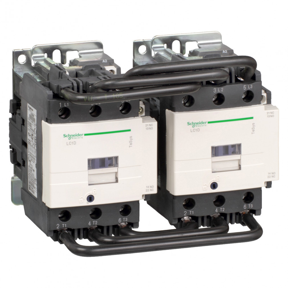 Comutator de direcție Schneider AC, 37 kW/80 A (400 V, AC3), conexiune cu șurub, 1Z+1NY, bobină: 230 V AC, LC2D80P7