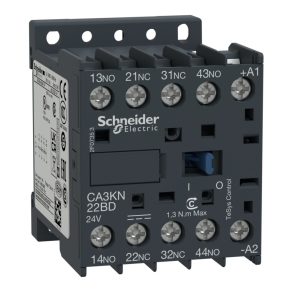   Schneider Electric TeSys K - CA3KN22ED - Comutator auxiliar 2 închideri, 2 deschideri, curent continuu, 2,4 W