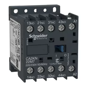   Schneider Electric TeSys K - CA2KN22P7 - Comutator auxiliar 2 contact de închidere, 2 contact de deschidere, CA, 50/60 Hz
