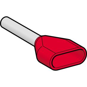   Schneider Electric AZ5 - AZ5DE010 - Manșon dublu 2x1,0 mm2 NFC 5x100 bucăți în distribuitor, roșu L=15 mm