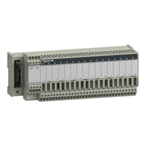   Schneider Electric Modicon ABE7 - ABE7S16E2F0 - bloc de distribuție, relee SSR fixe, 16 canale digitale, 2 blocuri terminale/canal, izolare PLC, 110 VAC