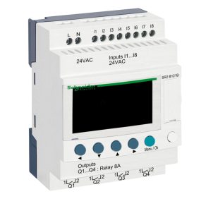   Schneider Electric Zelio Logic - SR2B121B - releu programabil, compact, afișaj LCD, 8 DI, 4 DO relee, ceas intern, 24 VAC